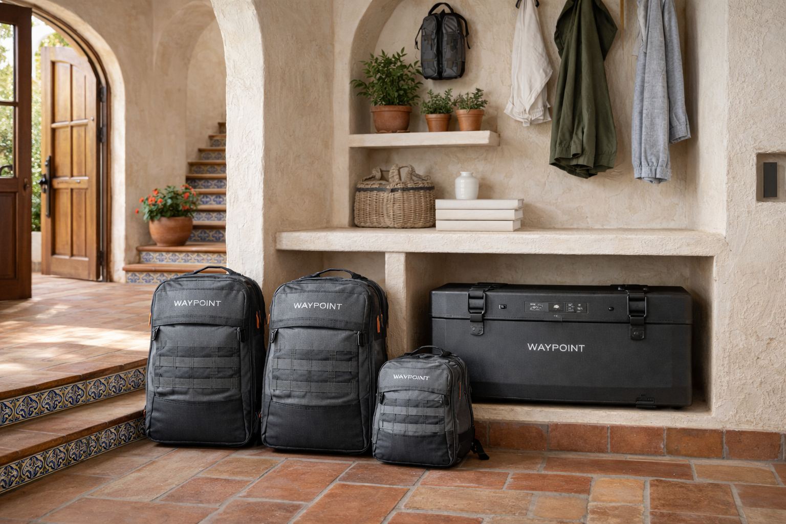 Waypoint Ready system staged on a front porch